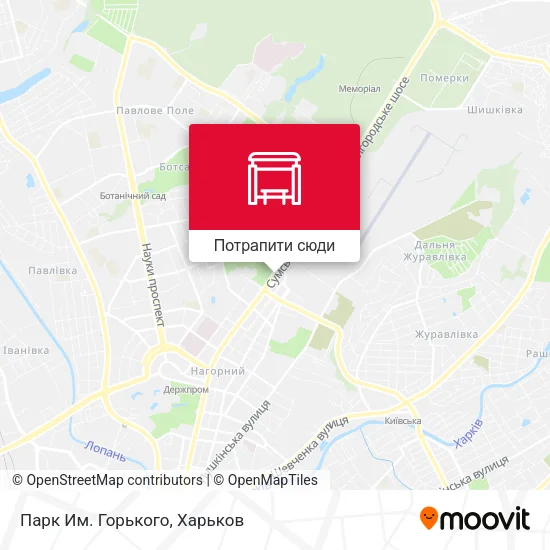 Карта Парк Им. Горького