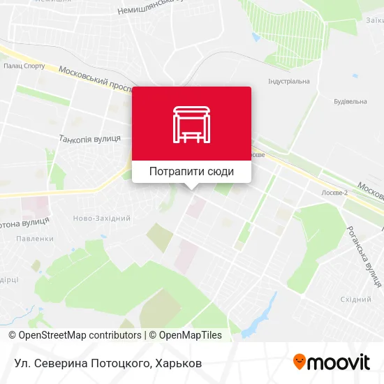 Карта Ул. Северина Потоцкого