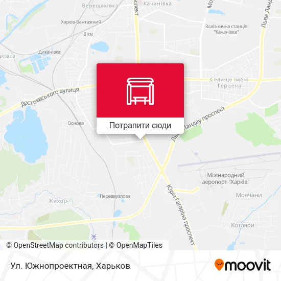 Карта Ул. Южнопроектная