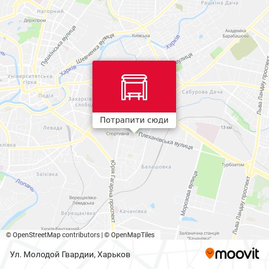 Карта Ул. Молодой Гвардии