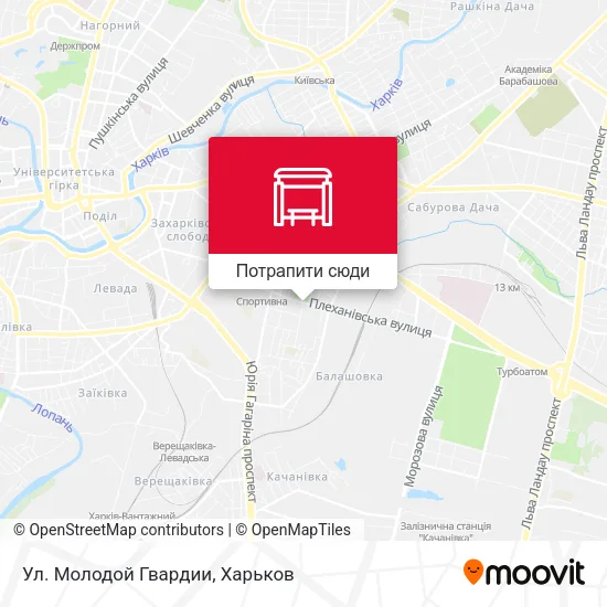 Карта Ул. Молодой Гвардии