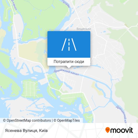 Карта Ясенева Вулиця