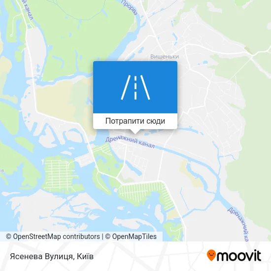 Карта Ясенева Вулиця