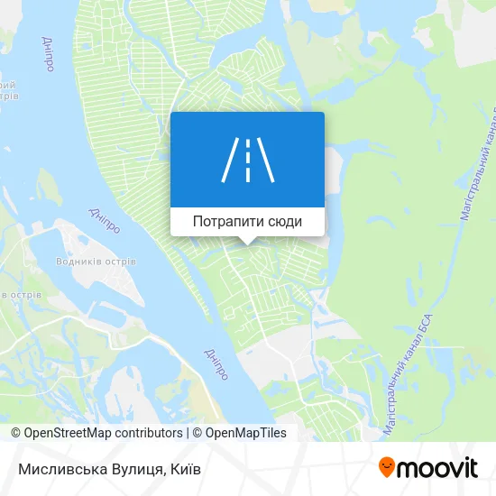 Карта Мисливська Вулиця