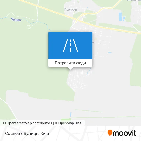 Карта Соснова Вулиця