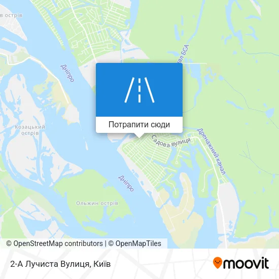 Карта 2-А Лучиста Вулиця