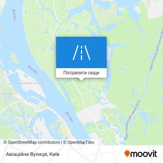 Карта Авіаційна Вулиця