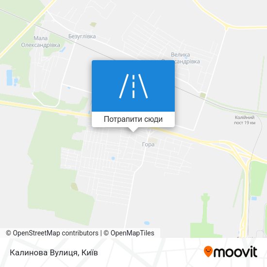 Карта Калинова Вулиця