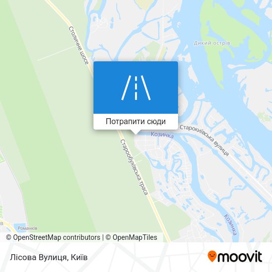 Карта Лісова Вулиця