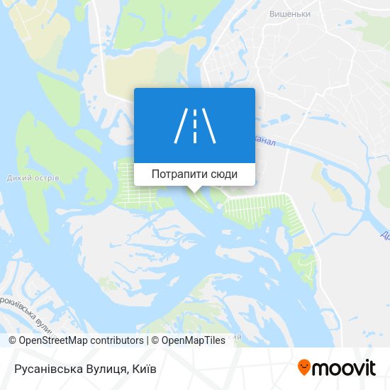 Карта Русанівська Вулиця