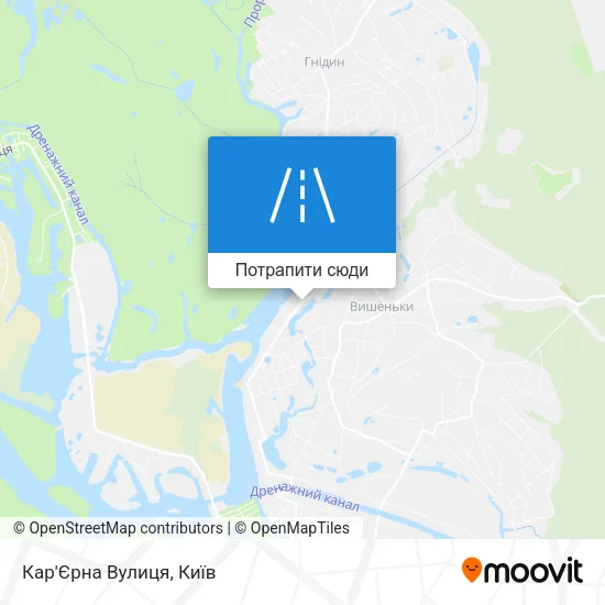 Карта Кар'Єрна Вулиця