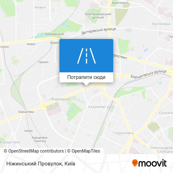 Карта Ніжинський Провулок