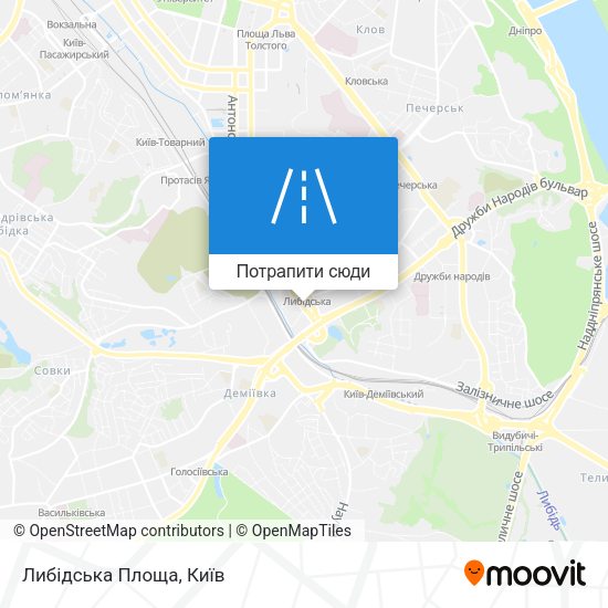 Карта Либідська Площа