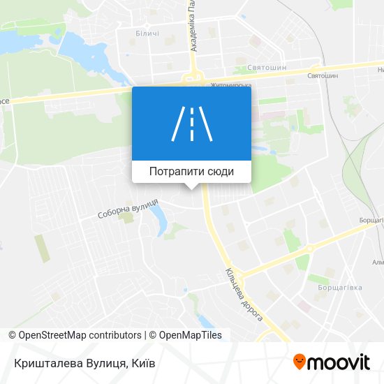 Карта Кришталева Вулиця