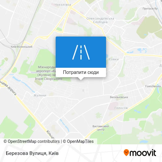 Карта Березова Вулиця