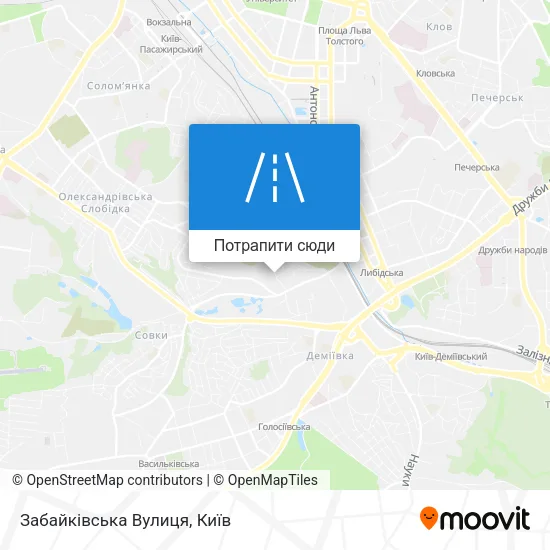 Карта Забайківська Вулиця