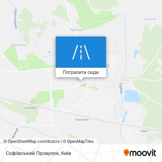 Карта Софіївський Провулок