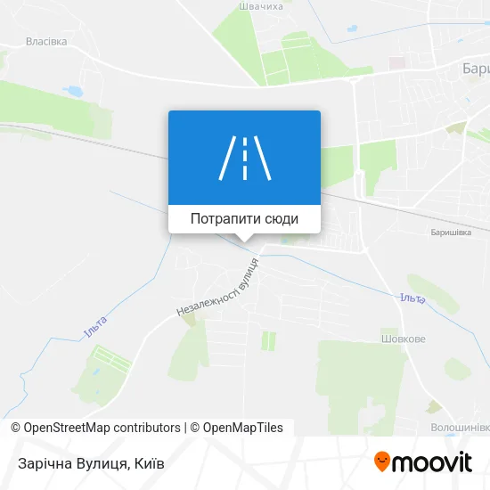 Карта Зарічна Вулиця