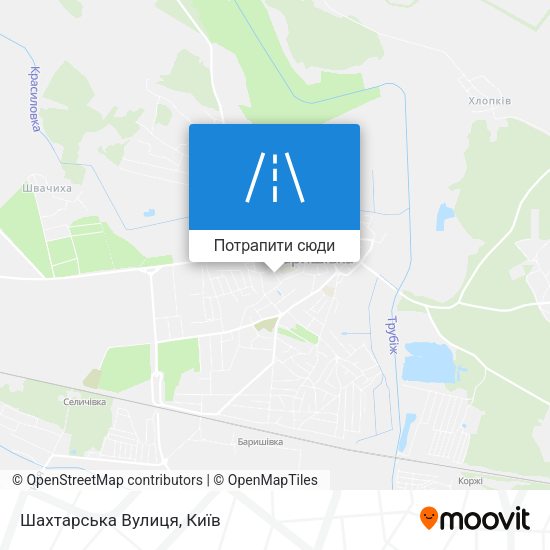 Карта Шахтарська Вулиця