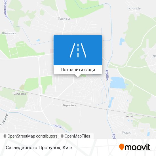 Карта Сагайдачного Провулок