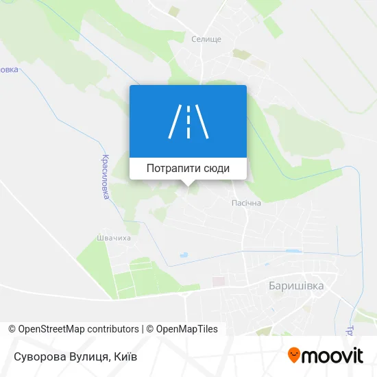 Карта Суворова Вулиця