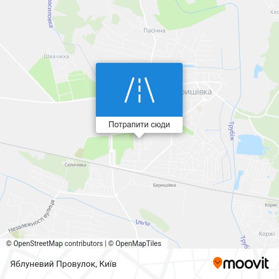 Карта Яблуневий Провулок