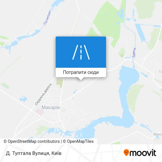 Карта Д. Туптала Вулиця