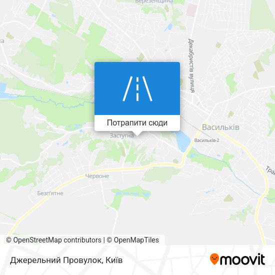 Карта Джерельний Провулок
