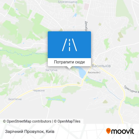 Карта Зарічний Провулок