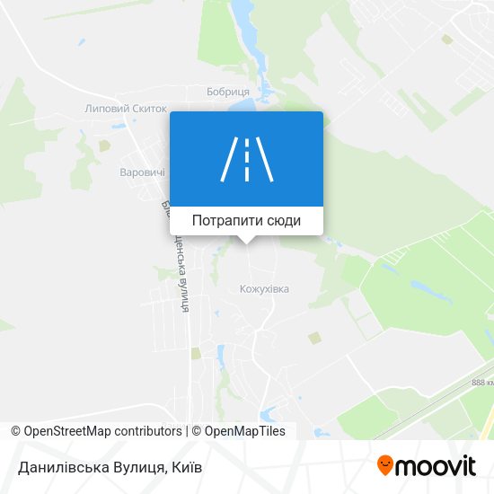 Карта Данилівська Вулиця
