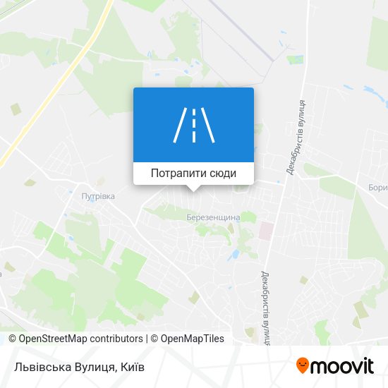 Карта Львівська Вулиця