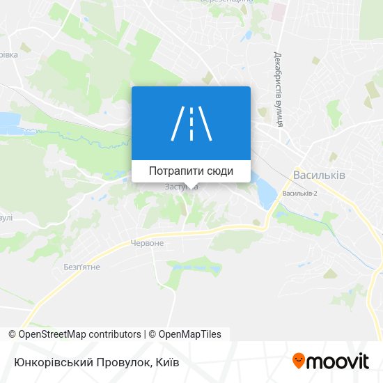 Карта Юнкорівський Провулок