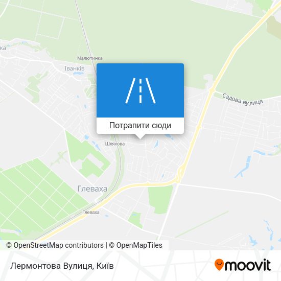 Карта Лермонтова Вулиця