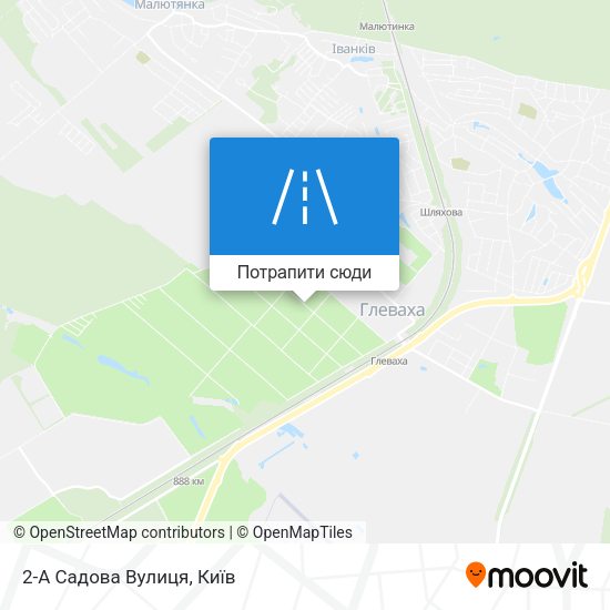 Карта 2-А Садова Вулиця