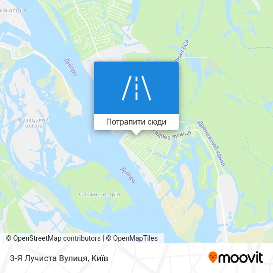 Карта 3-Я Лучиста Вулиця