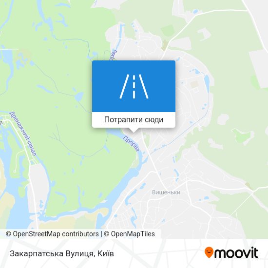 Карта Закарпатська Вулиця