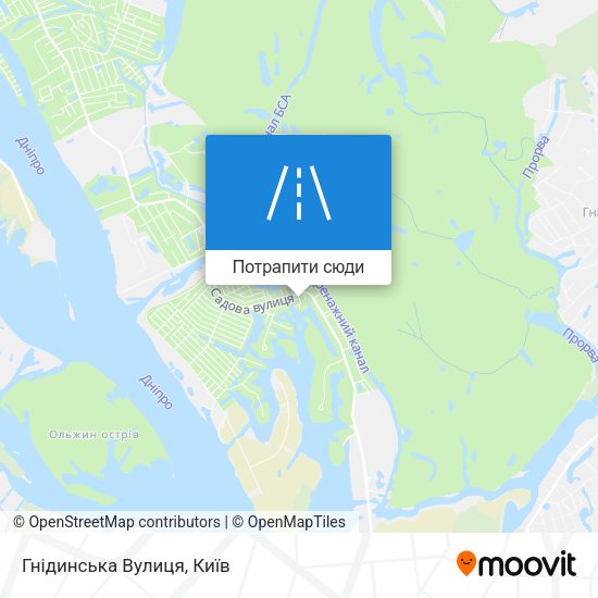 Карта Гнідинська Вулиця