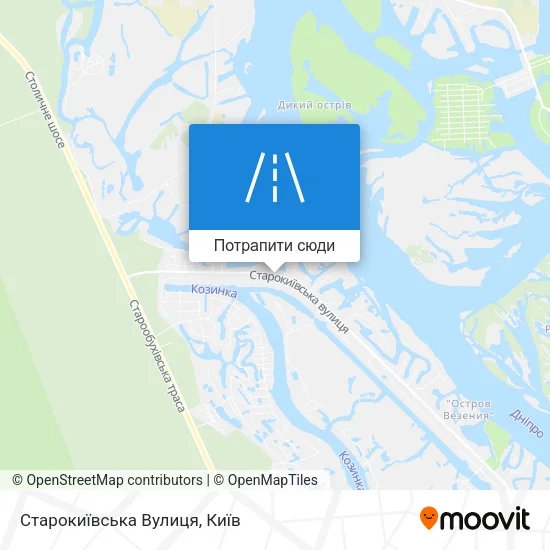 Карта Старокиївська Вулиця