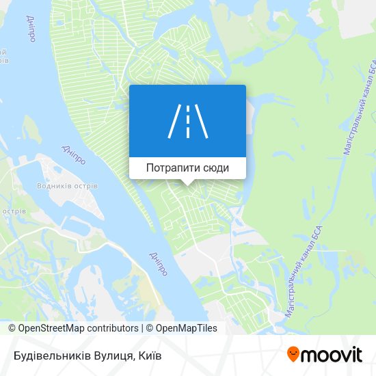 Карта Будівельників Вулиця