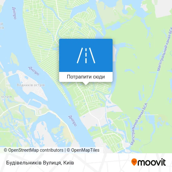 Карта Будівельників Вулиця