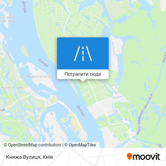 Карта Княжа Вулиця