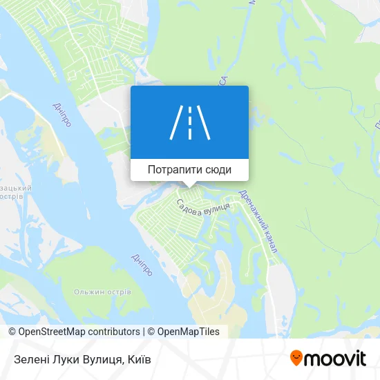 Карта Зелені Луки Вулиця