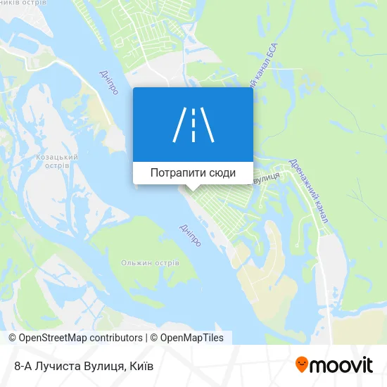 Карта 8-А Лучиста Вулиця