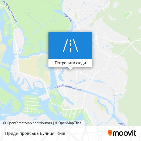 Карта Придніпровська Вулиця