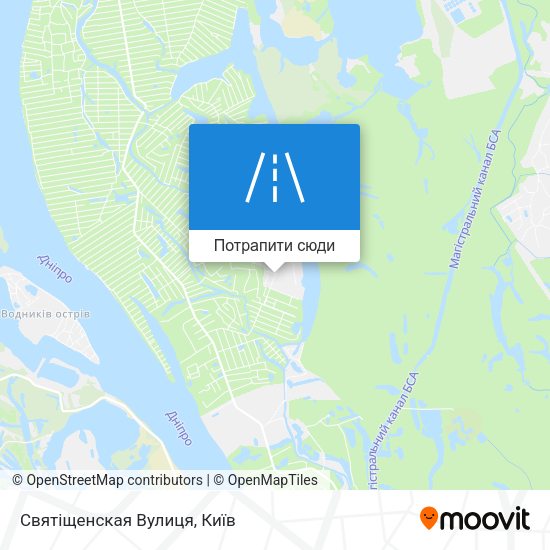Карта Святіщенская Вулиця