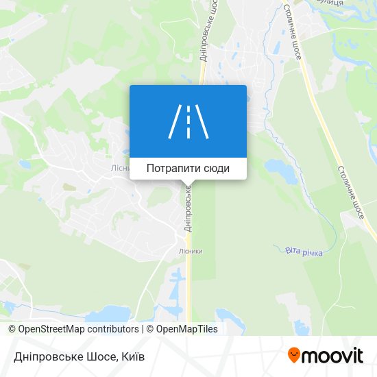 Карта Дніпровське Шосе