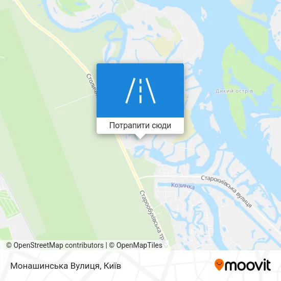 Карта Монашинська Вулиця