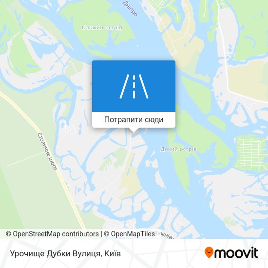 Карта Урочище Дубки Вулиця