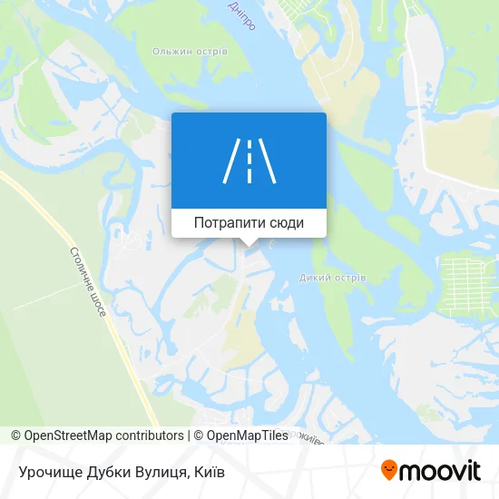 Карта Урочище Дубки Вулиця