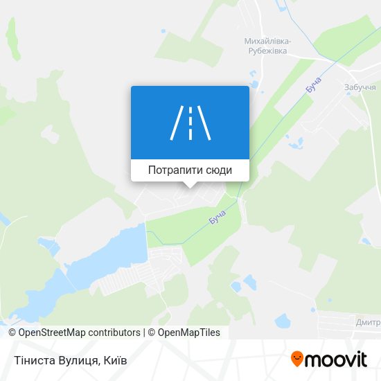 Карта Тіниста Вулиця